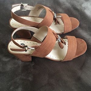 “Gabby” dress chunky heel sandals. Size 10.